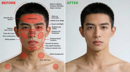 Nano Banana 提示词：人像修图蓝图生成器｜Curify AI